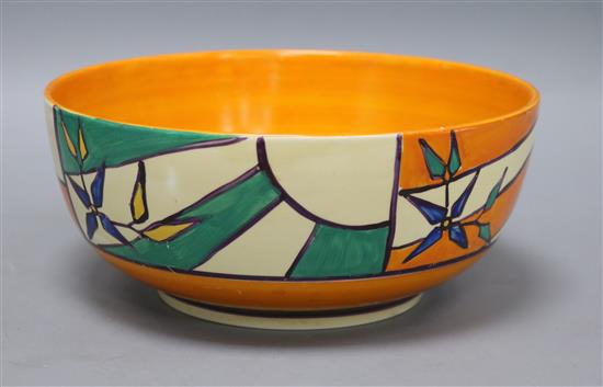 A Clarice Cliff Fantasque bowl diameter 21cm